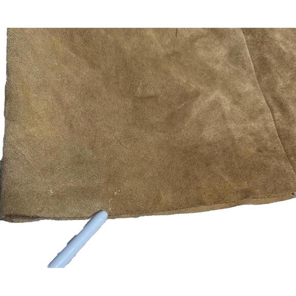 Vtg Banana Republic Skirt Size 6 Brown Suede 2002 Zip Genuine Leather Minimalist - Picture 8 of 8